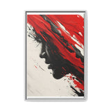 Vivid Red and Black Abstract Chaos - High-Detail 8K Art Print