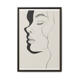 Monochrome Japandi-Inspired One-Line Art Print - Museum Grade
