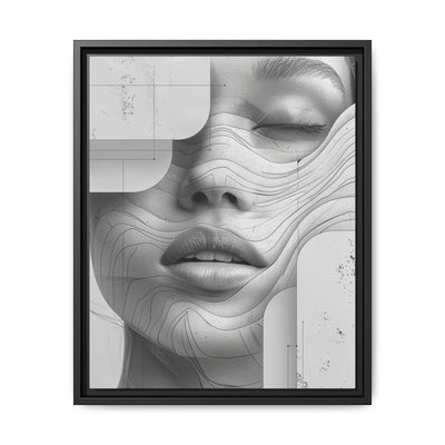 Japandi Minimalist One-Line Portrait - Monochrome Ink Art Print