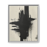 Abstract Energy: Bold Black & White Brush Stroke Fine Art Print