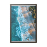 Tropical Beach Golden Hour Aerial View - Vibrant Wall Art Print