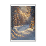 Enchanted Winter Forest: Serene Snowfall Art Print