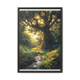 Enchanted Forest Majesty: Vibrant Watercolor Canvas Print