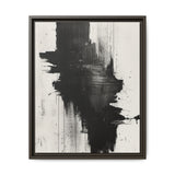 Dynamic Abstract Brush Strokes Art Print - Black & White