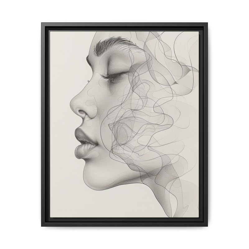 Japandi Minimalist One-Line Art Portrait - Fine Art Print