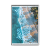 Tropical Beach Golden Hour Aerial View - Vibrant Wall Art Print
