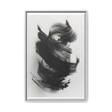 Abstract Essence: Bold Black Brush Strokes on Museum Grade Paper