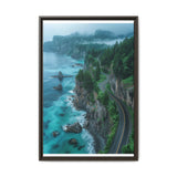 Coastal Haven: British Columbia Highway Aerial View Art Print