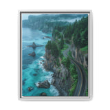 Coastal Haven: British Columbia Highway Aerial View Art Print