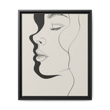 Monochrome Japandi-Inspired One-Line Art Print - Museum Grade