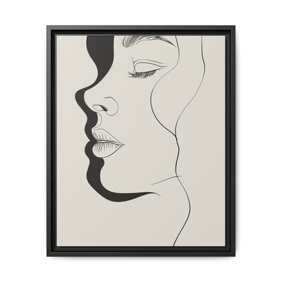 Monochrome Japandi-Inspired One-Line Art Print - Museum Grade