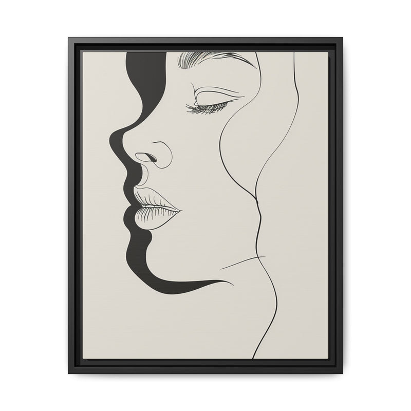Monochrome Japandi-Inspired One-Line Art Print - Museum Grade