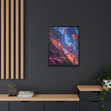 Galactic Garden: Neon Flora & Cosmic Vistas - Premium Art Print