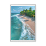 Tropical Beach Golden Hour Escape - Vibrant 4K Wall Art Print