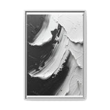 Abstract Swirls: High-Contrast Black & White Brushstroke Art Print