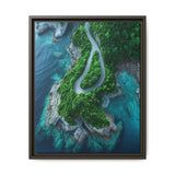 Coastal Serenity: Aerial BC Highway Art Print - Museum Quality