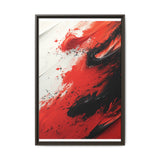 Vivid Red & Black Chaos - Modern Abstract Art Print, 8K Quality