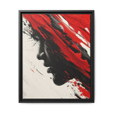 Vivid Red and Black Abstract Chaos - High-Detail 8K Art Print