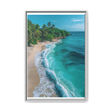 Golden Hour Serenity: Tropical Beach Aerial View Print