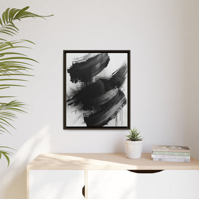 Abstract Monochrome Brush Strokes Art Print - Museum Quality