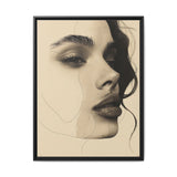 Japandi Minimalist Ink Portrait - Fine Art on Museum Grade Paper