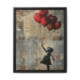 Urban Dreamscape: Child & Balloons - Banksy-Inspired Fine Art Print