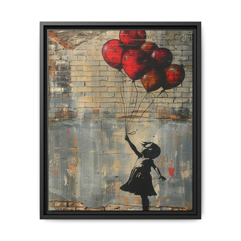 Urban Dreamscape: Child & Balloons - Banksy-Inspired Fine Art Print