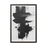 Abstract Elegance: Dynamic Black & White Brush Stroke Art Print
