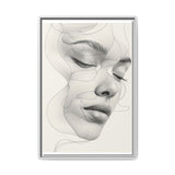 Japandi-Inspired Minimalist One-Line Portrait Art Print