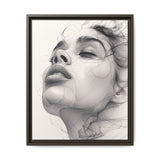 Japandi Minimalist One-Line Portrait - Monochrome Ink Art Print