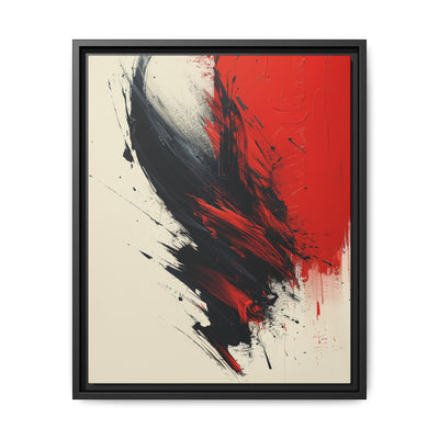 Vivid Red & Black Abstract Chaos - Modern Ink-Acrylic 8K Print