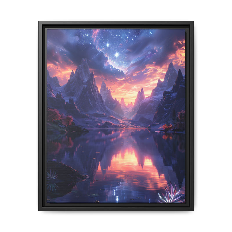 Galactic Splendor: Neon Nature & Cosmic Vistas - 4K Ultra Print