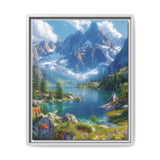 Golden Hour Majesty: Serene Lake & Mountain Landscape Print