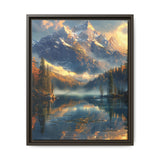 Golden Hour Majesty: Serene Mountain Lake Fine Art Print