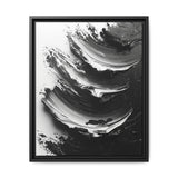 Monochrome Elegance: Artistic Swirl and Brushstroke Art Print