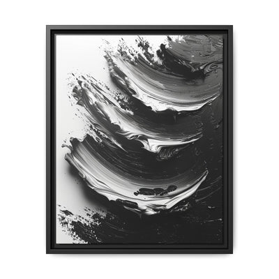 Monochrome Elegance: Artistic Swirl and Brushstroke Art Print