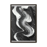 Monochrome Elegance: Abstract Swirls High-Contrast Art Print