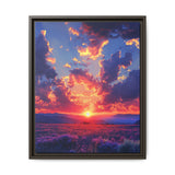 Twilight Majesty: Vibrant Sunset Over Mountains - Fine Art Print