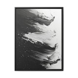 Abstract Swirls Art Print - High Contrast Black & White Brushwork
