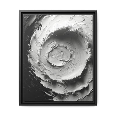 Yin-Yang Impasto Swirl - Elegant Monochrome Art Print