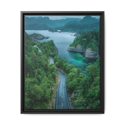 Coastal Escape: Aerial View of BC's Majestic Highway - Wall Art