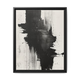 Dynamic Abstract Brush Strokes Art Print - Black & White