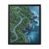 Coastal Serenity: Birdseye View of BC Highway - Premium Print