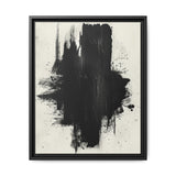 Abstract Elegance: Dynamic Black & White Brushstroke Art Print