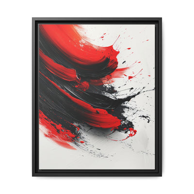 Abstract Energy - Vivid Red and Black Fine Art Print, 8K Detail