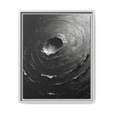 Abstract Swirls - High-Contrast Black & White Brush Art Print