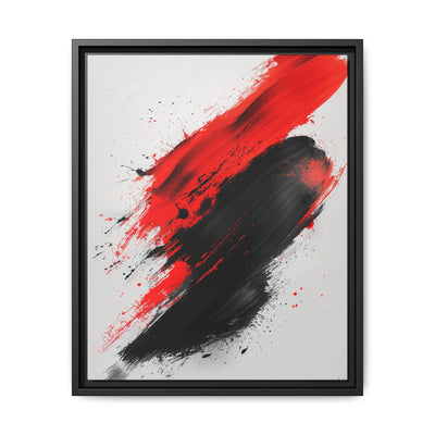 Abstract Energy: Vivid Red & Black Chaos - High-Definition Art Print
