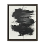 Abstract Elegance: Bold Black Brush Strokes Fine Art Print