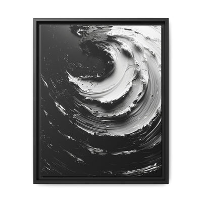 Abstract Swirls Black & White Art Print - High-Definition Brushwork