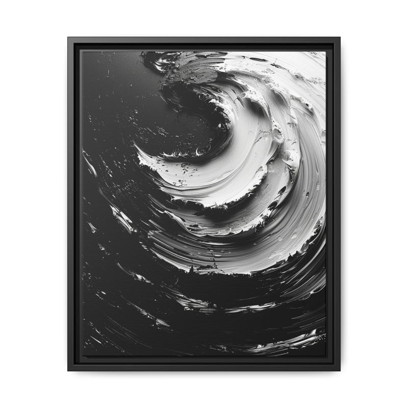Abstract Swirls Black & White Art Print - High-Definition Brushwork